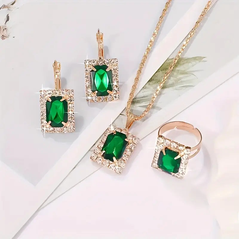 Sylvara Greenveil Set di Gioielli | Bianco Oro