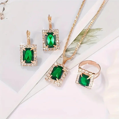 Sylvara Greenveil Set di Gioielli | Bianco Oro