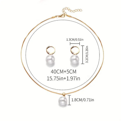 Elegant Graceful Collana di Perle Set
