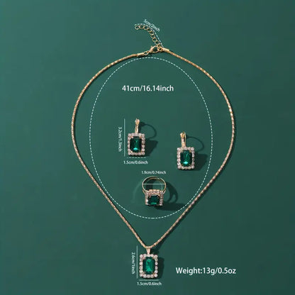 Sylvara Greenveil Set di Gioielli | Bianco Oro