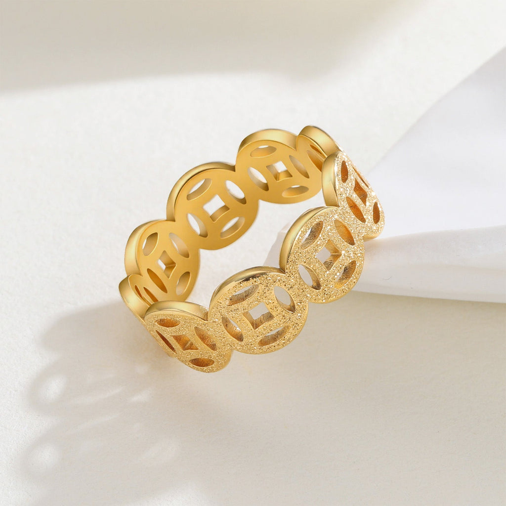 Ella Classic Pattern Anello | Oro