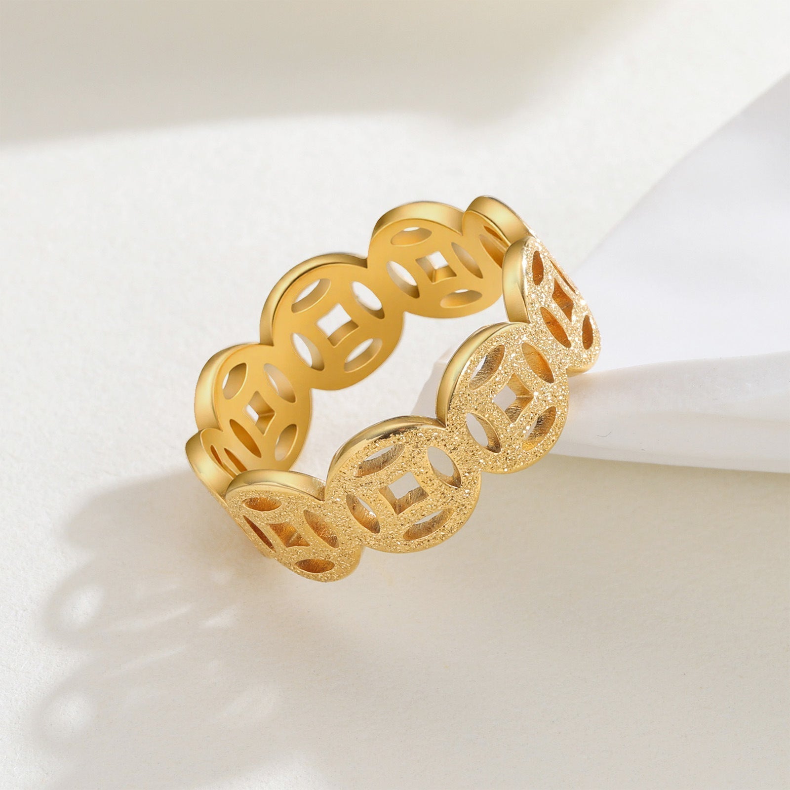 Ella Classic Pattern Anello | Oro