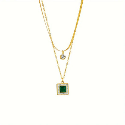 Oro Smeraldo Layered Collana