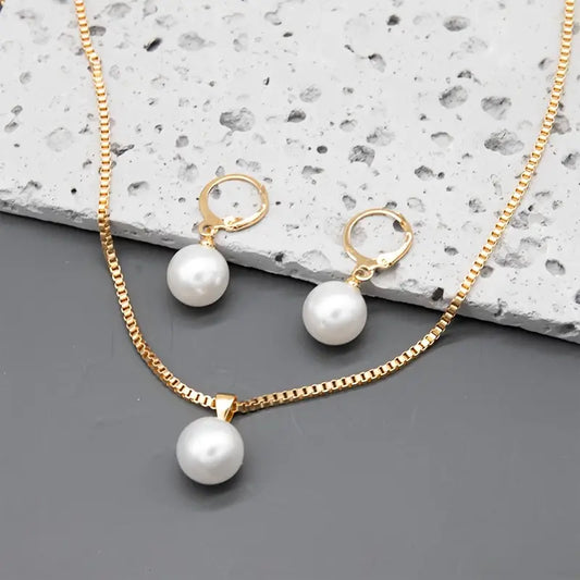 Golden Grace Set di Gioielli con Perle | Oro