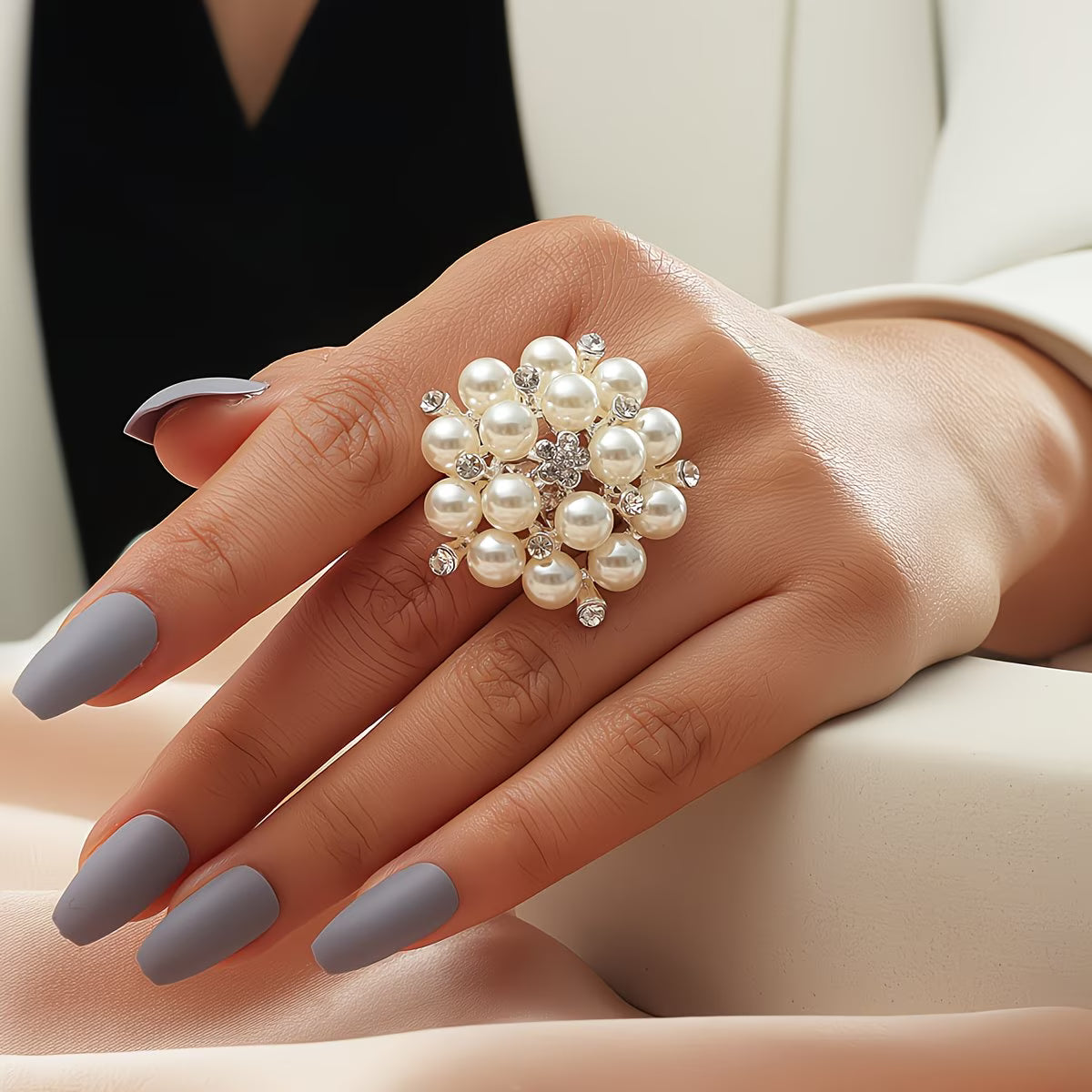 Perla Bloom Adjustable Anello