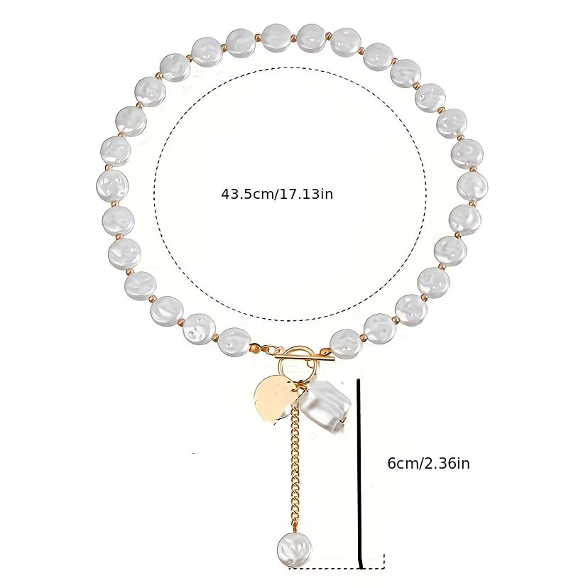 Baroque Perla Toggle Collana