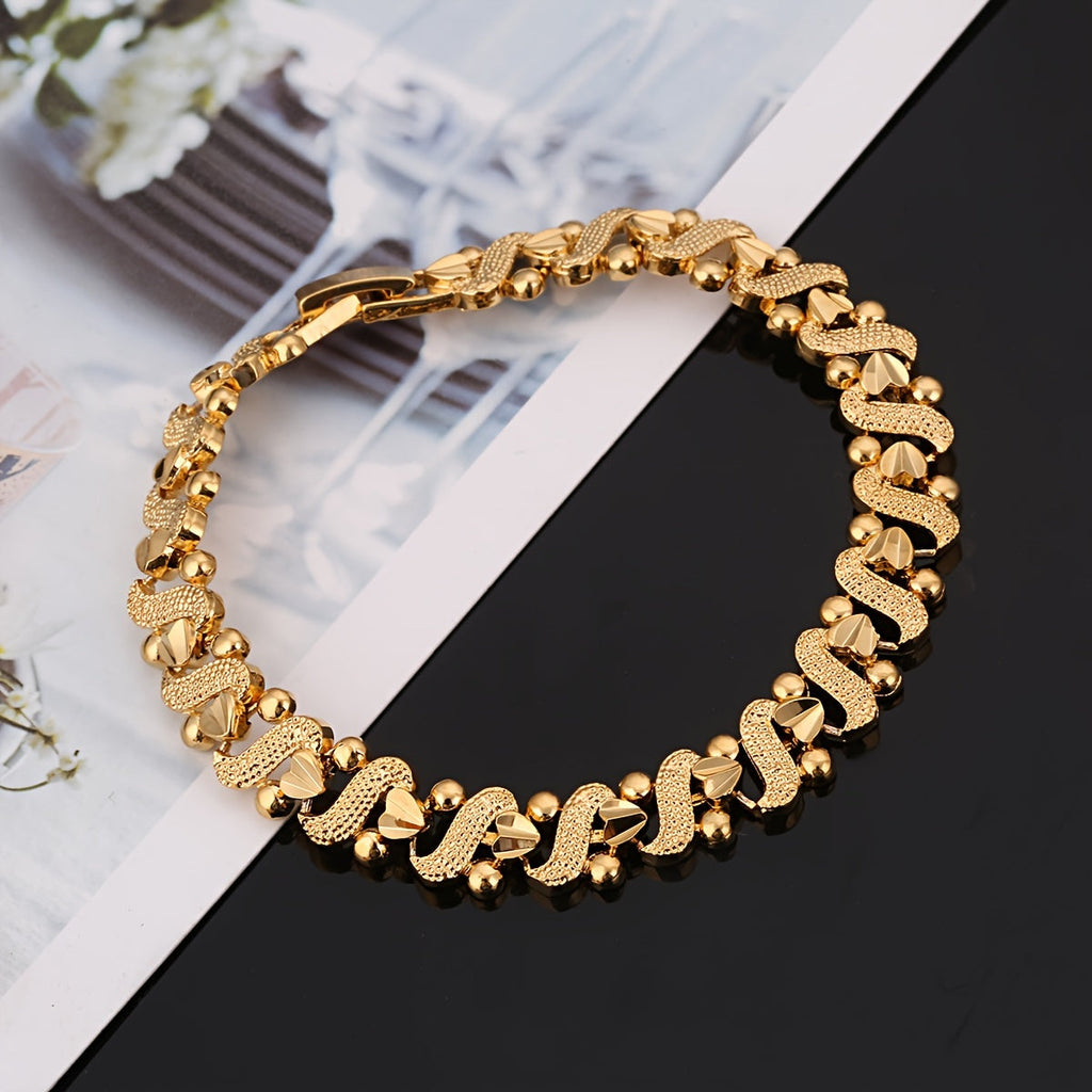 Lily Ornate Wave Bracciale | Oro