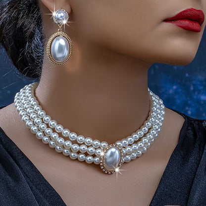 Vintage Perla Strand Set di Gioielli