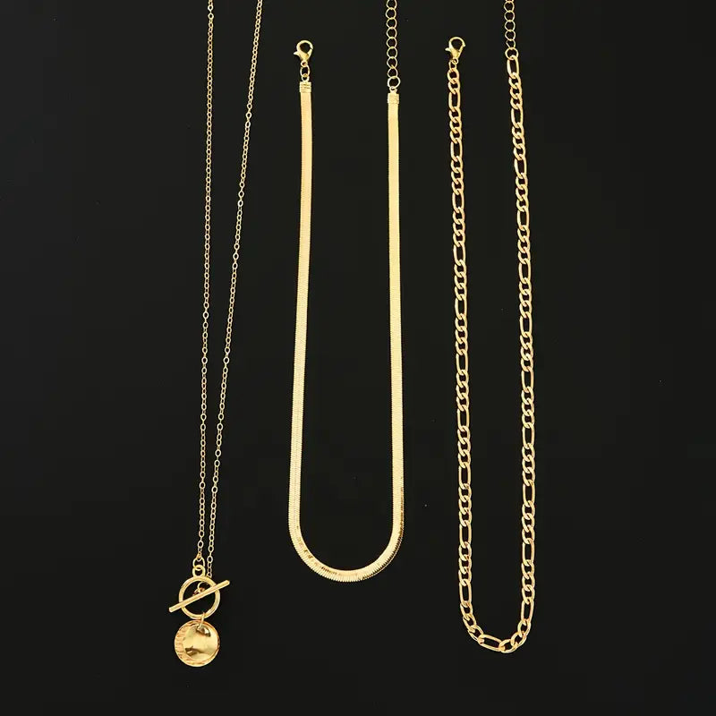 Savira Textured Coin Layered Collana | Oro
