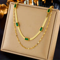 Sister Gem Double-Layer Retro Collana | Oro