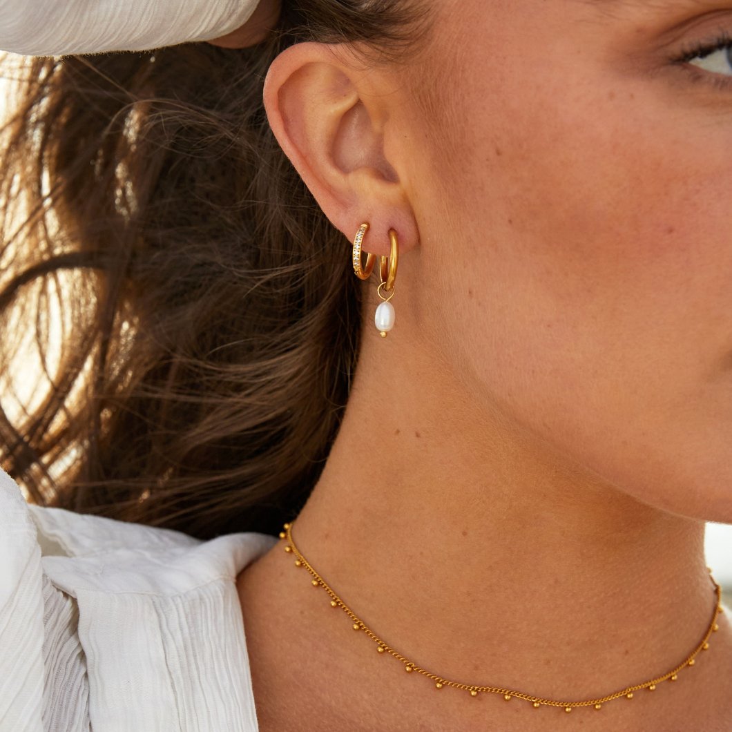 The Classic Perla Orecchini a Cerchio