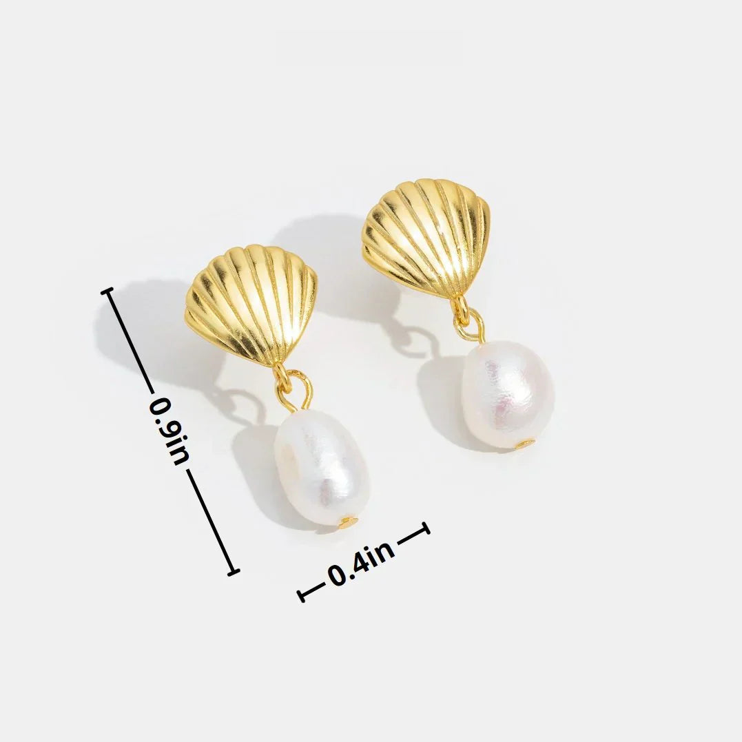 Oro Shell Orecchini di Perle