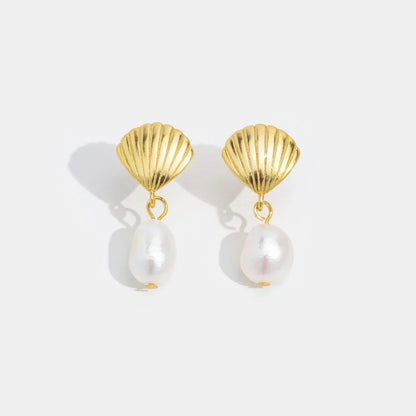 Oro Shell Orecchini di Perle