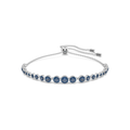 Round Cut Zaffiro Bracciale Tennis | Bianco Oro
