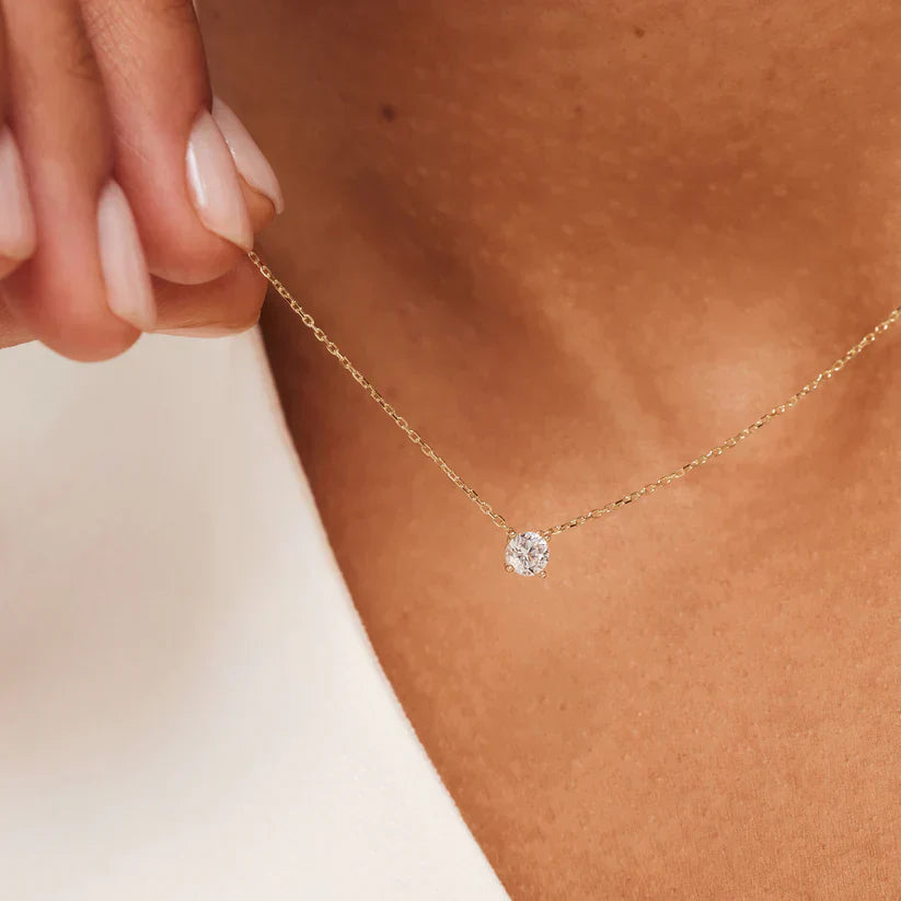Cléa Moissanite Pietra Collana | Oro
