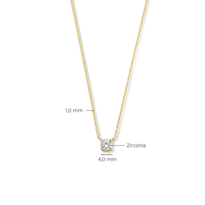 Cléa Moissanite Pietra Collana | Oro