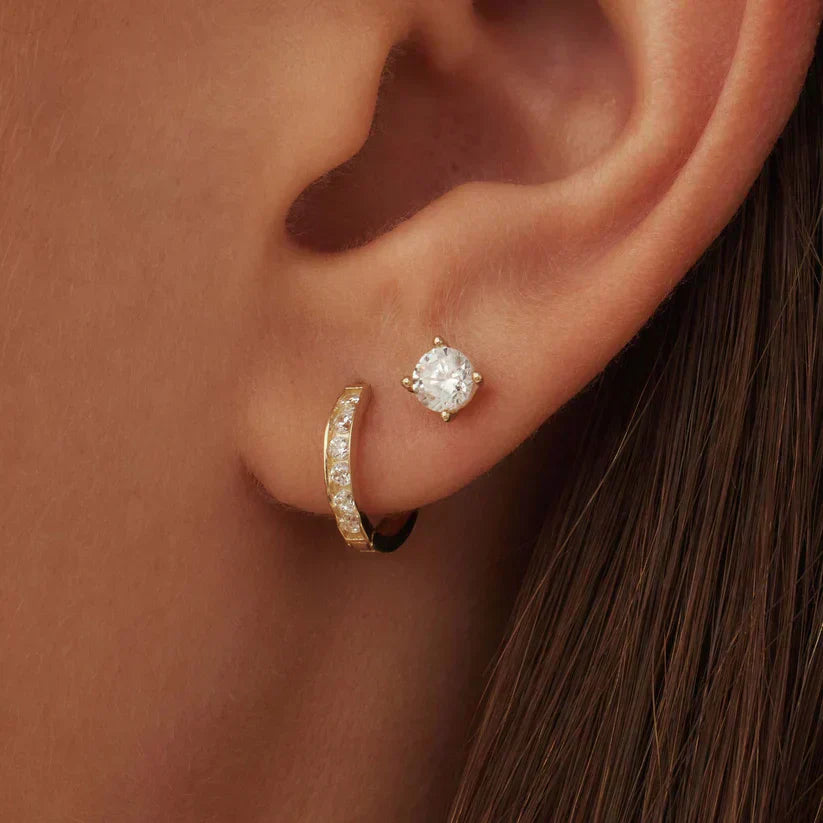 Dara Brillane Pietra Orecchini Set | Oro