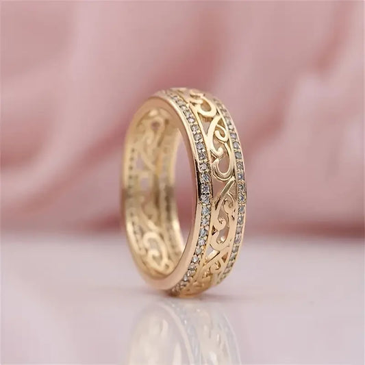 Shiny Hollow Oro Anello | Oro