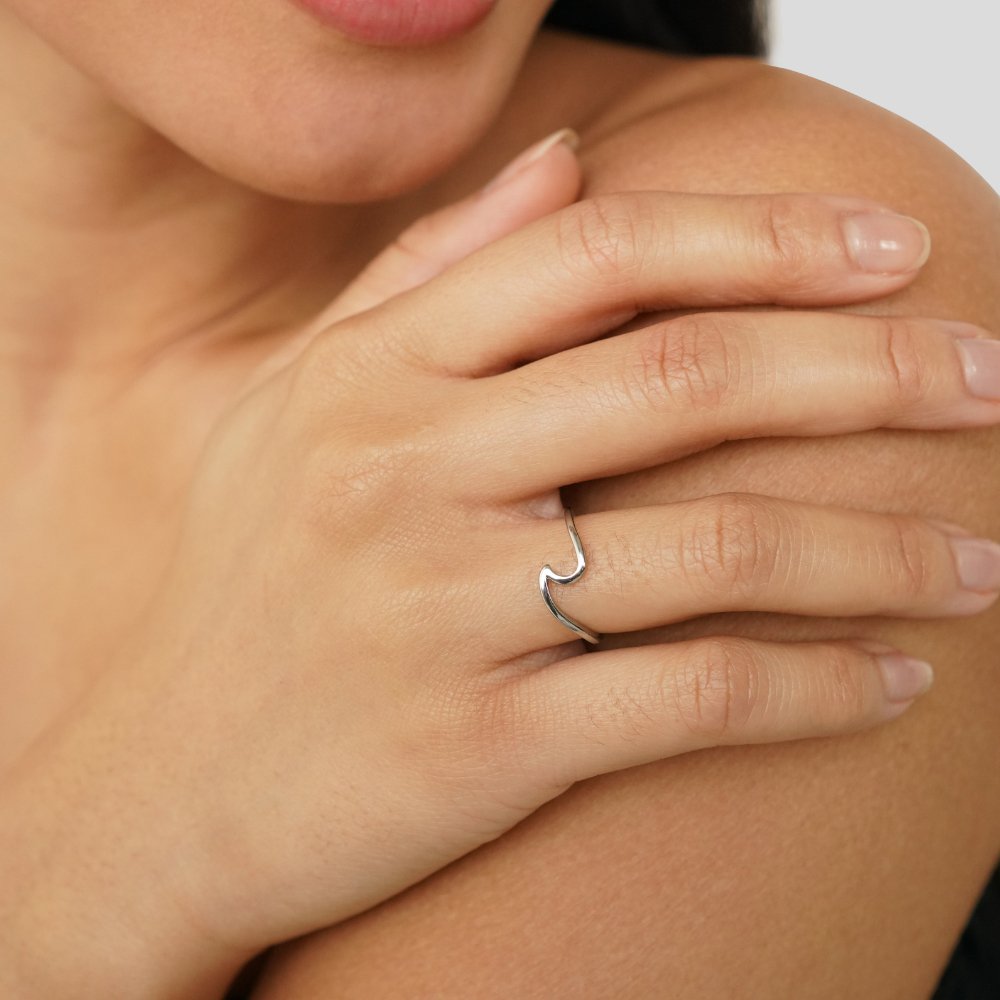 Argento Minimalist Open Anello
