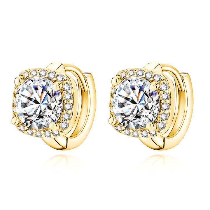 Nadine square orecchini | Oro