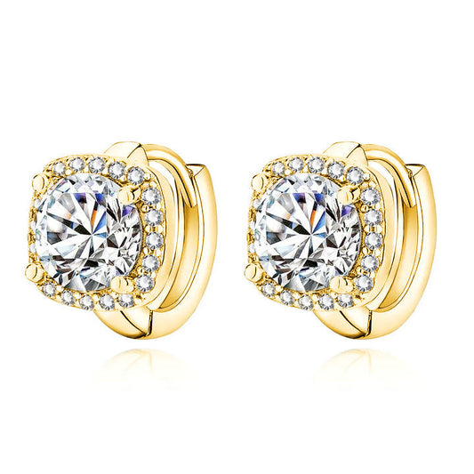 Nadine square orecchini | Oro