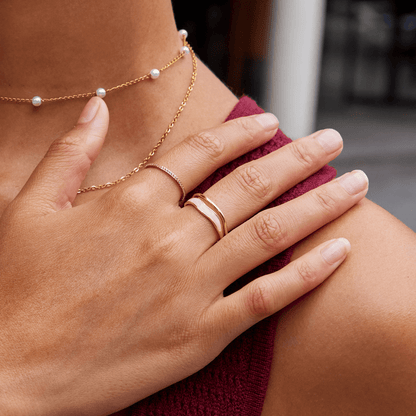 Oro Sculptural Wrap Anello