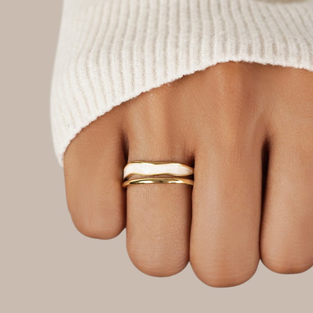 Oro Sculptural Wrap Anello