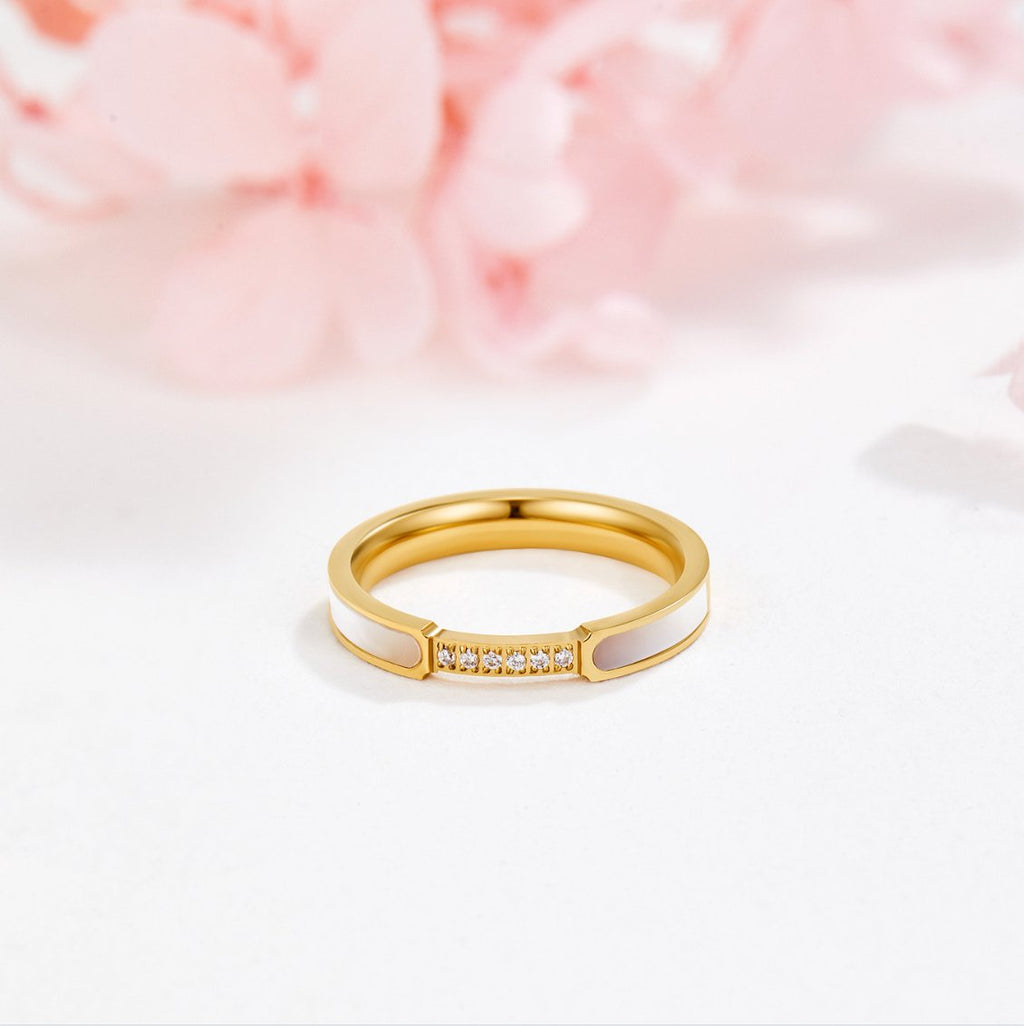 Oro Inlay Band Anello