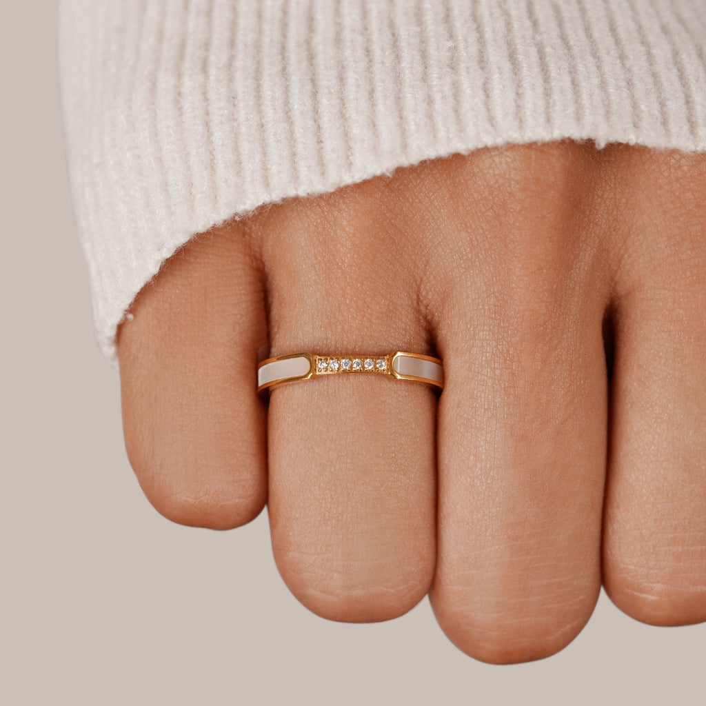Oro Inlay Band Anello