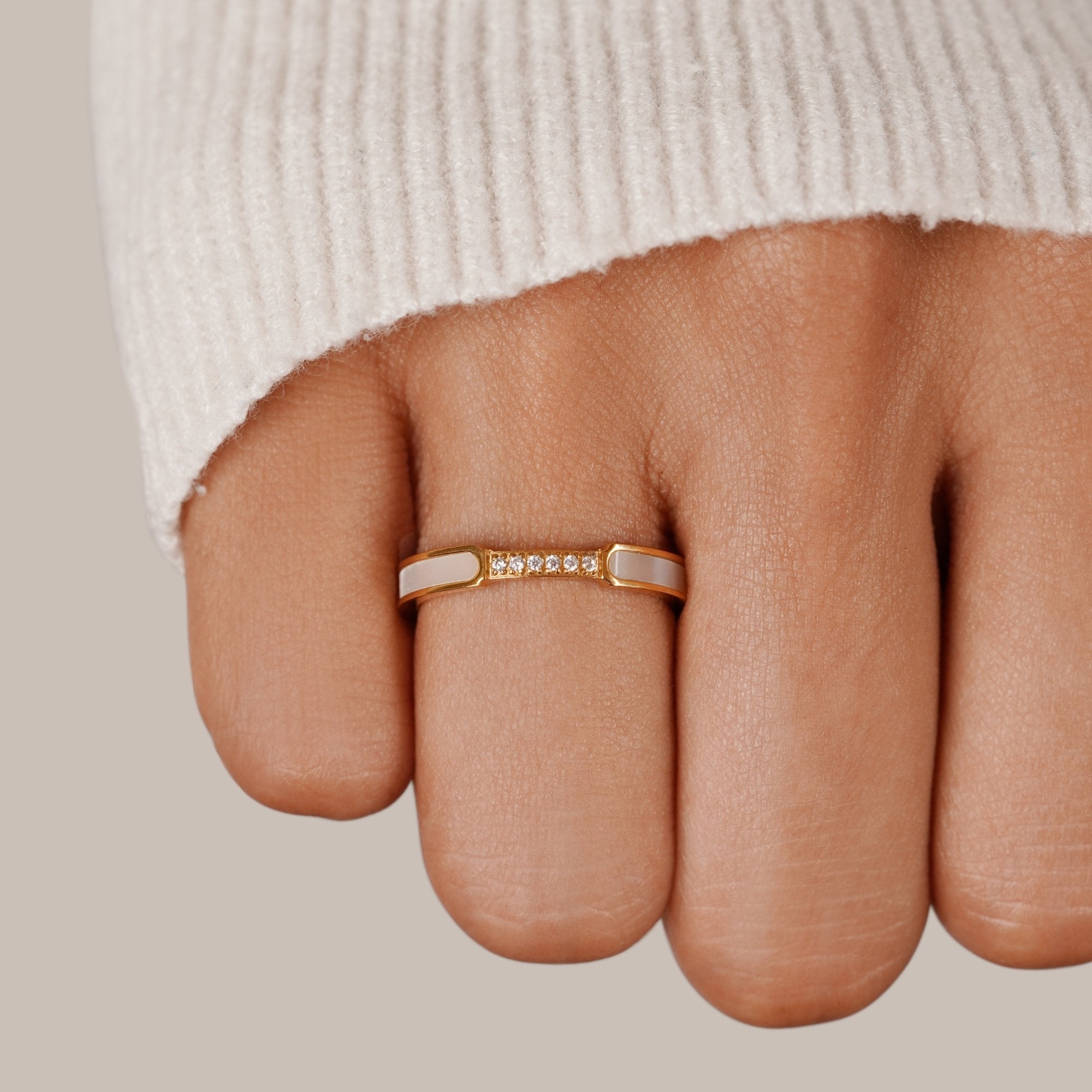 Oro Inlay Band Anello