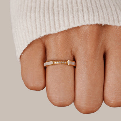 Oro Inlay Band Anello