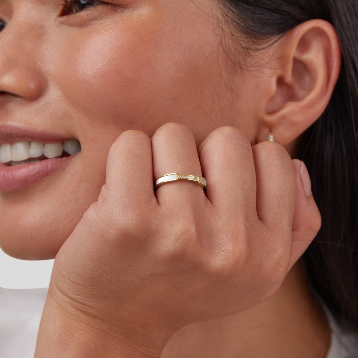 Oro Inlay Band Anello
