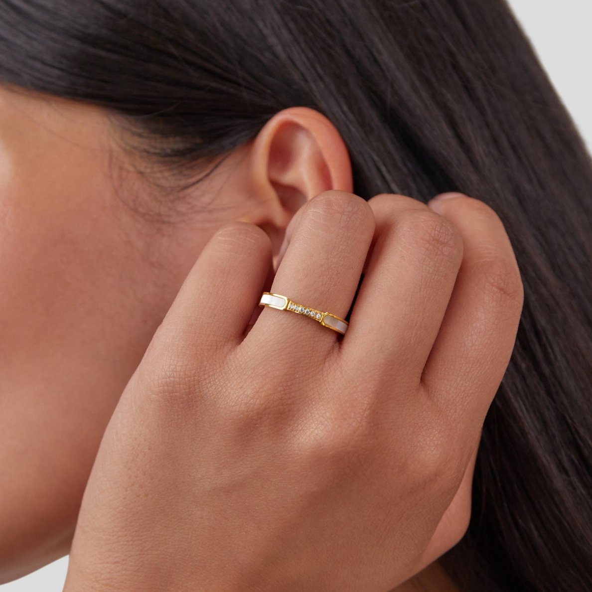 Oro Inlay Band Anello