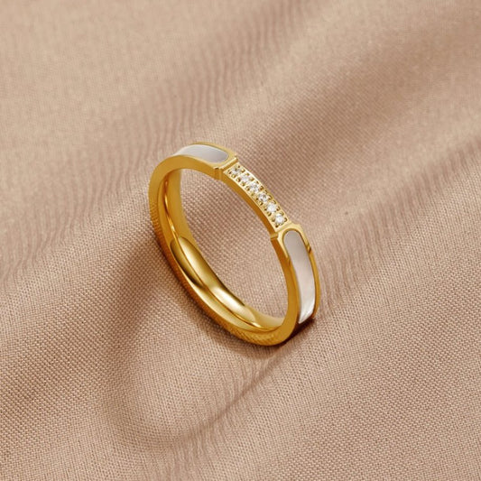 Oro Inlay Band Anello