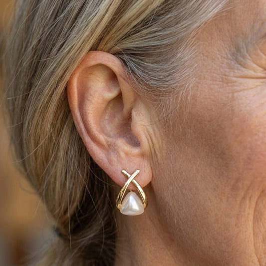 Elegant Vintage-Inspired Perla Orecchini Pendenti