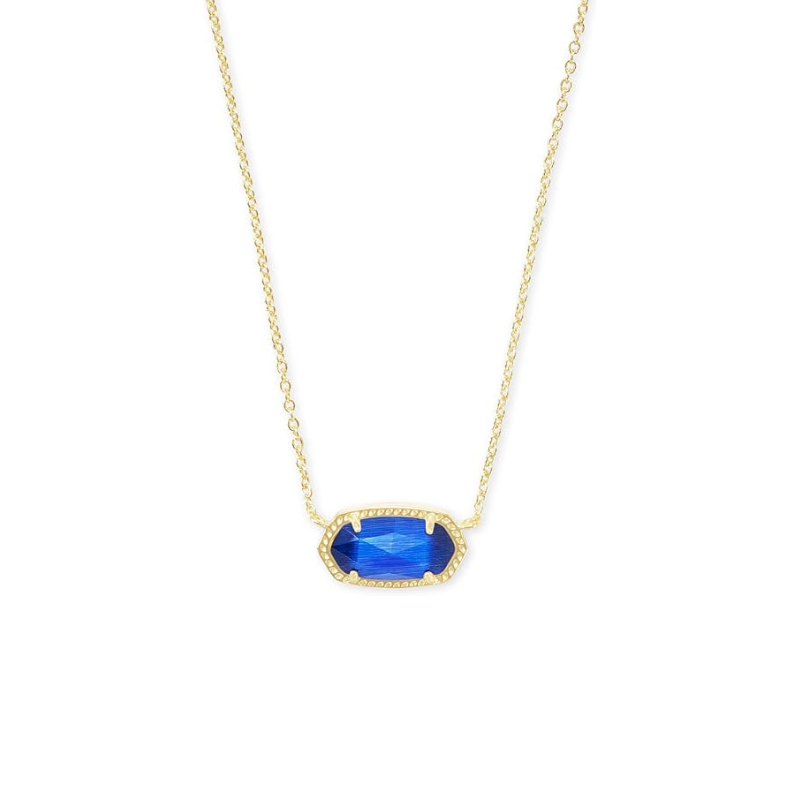 Classic Oval Zaffiro Collana | Oro