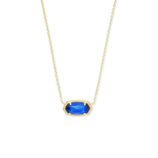 Classic Oval Zaffiro Collana | Oro